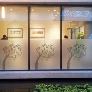 아트박스/꾸밈 ik407_m-무점착유리시트_뮤직트리_글라스시트지