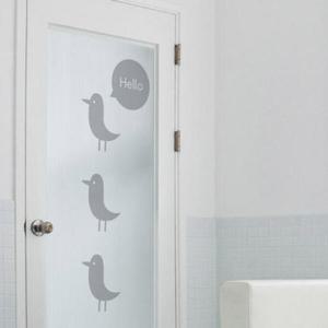 아트박스/꾸밈 im554_m-무점착유리시트_하나둘셋짹_유리문시트지