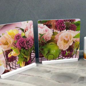 아트박스/꾸밈 pa861-스탠드액자2P_풍수풋사과와모란꽃