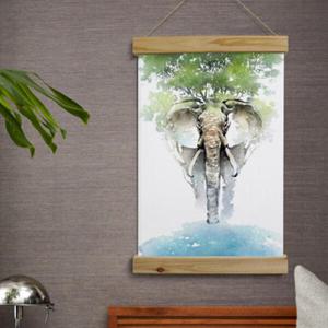 아트박스/꾸밈 ie270-우드스크롤_40CmX60Cm-장수코끼리일러스트