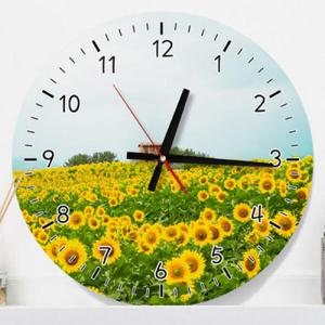 아트박스/꾸밈 cd330-오두막과해바라기_인테리어벽시계