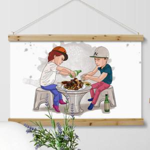 아트박스/꾸밈 pk599-우드스크롤_90CmX60Cm-소주와안주의케미