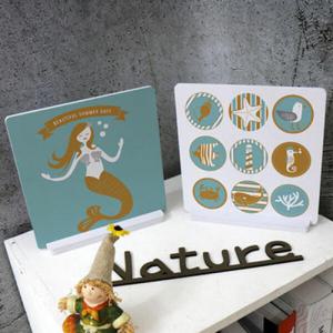 아트박스/꾸밈 pk652-스탠드액자2P_바다의모든것일러스트2