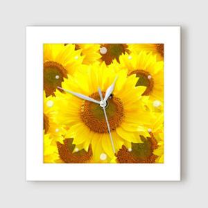 아트박스/꾸밈 it349-노란꽃해바라기_미니액자벽시계
