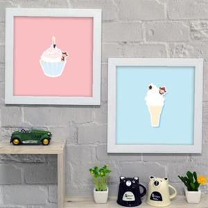 아트박스/꾸밈 iy014-카페와꼬마소녀이야기(빙수와아이스크림)