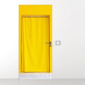 아트박스/꾸밈 gb246-행운이들어오는노란커튼_현관문시트지