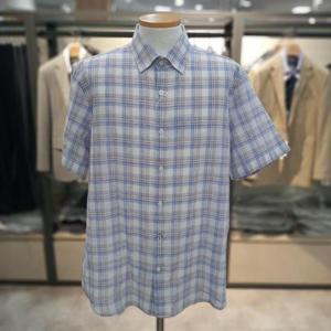 트레몰로 HC10 면 마혼방 체크 반팔남방 TRNNS5M2291