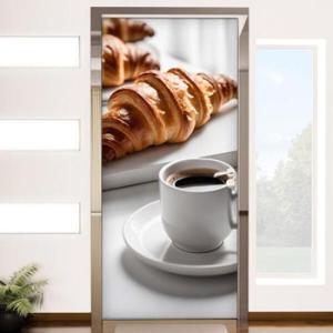 아트박스/꾸밈 ad214-커피와크루와상_현관문시트지