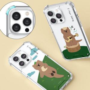 아트박스/원스 kk 행복한 달수 투명방탄강화 아이폰 케이스