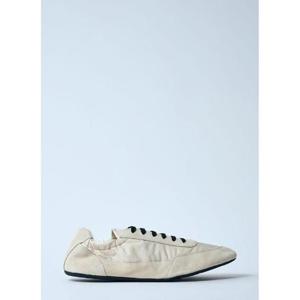 25 FW 프라다 여성 Collapse Re Nylon   스웨이드 스니커즈 pra0260002wht