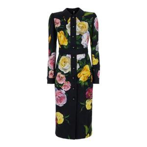 돌체앤가바나 플로럴 프린트 송아지 길이 캐디 셔츠 드레스 F6TLDTFSRPH HN5IY TP934862836