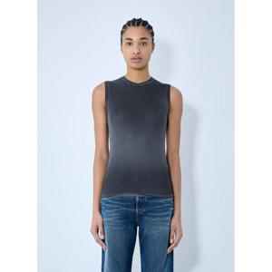 25 FW 아크네 여성 로고 패치 탱크 탑 acn0259028blk