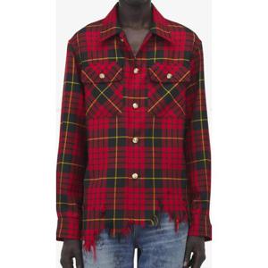 알렉산더 맥퀸 긴팔 셔츠 805529QUABW 6120 RED BLACK YELLOW