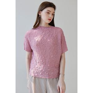 [요이츠]소프트 크링클 플리츠 반팔 블라우스_YJ05WNPBL05_PK1