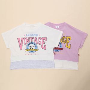 [지프키즈]여아 빈티지 레이어드 반팔티KM2TSF253