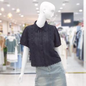 abfz sh06 큐티 레이스 펀칭 반팔블라우스 SLBNZ3B38H