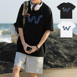 여름 더블유 스네이크 포인트 반팔 티셔츠 BM-059