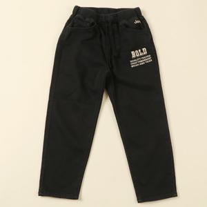 [지프키즈]기모 허리 밴딩 블랙 데님 배기 팬츠  KN4DPU735