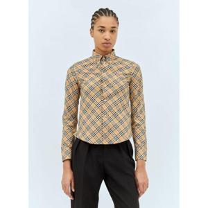 25 FW 버버리 여성 체크 면 셔츠 bur0258001bei