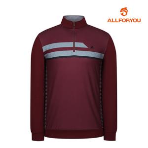 [올포유] 남성 라인 배색 반집업 티셔츠 AMTHL7261-415_G