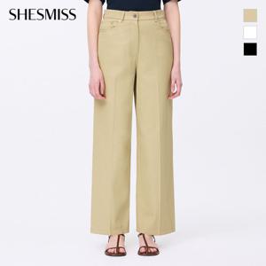 [쉬즈미스] 코튼혼방 와이드 데님 팬츠_SWWSLP21060