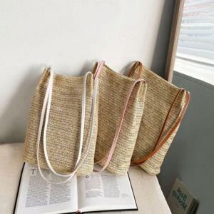 여행가방 3컬러 수납 롱핸들 라탄백 숄더백 밀짚 여름