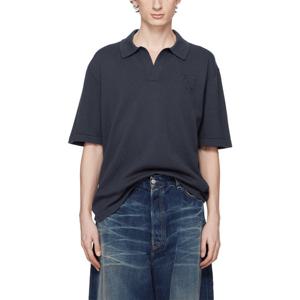 [국내배송] 메종키츠네 폭스헤드 니트 폴로 카라 반팔티 OM00205KT1135-0076