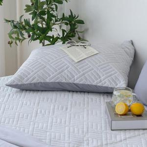 해피니 베개커버 엘리오 듀라론 3중직 냉감베개커버 지퍼형 50x70 (그레이)