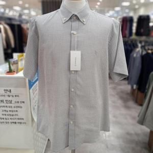 트레몰로 HC10 베이직 면 체크 반팔 남방 TRHNS5M2241