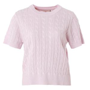 [에이비에프지]심플자수포인트 꽈베기반팔니트 APY5QW36G