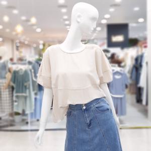 [ab.f.z]큐티 라운드 쿨 반팔 블라우스 FSPQZ3B31H