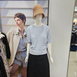 Ab.f.z DP01 라운드넥 골지반팔니트 AFZ5ZW32