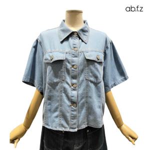 [에이비에프지]숏  반팔 데님 재킷 APZ2ZJ31E