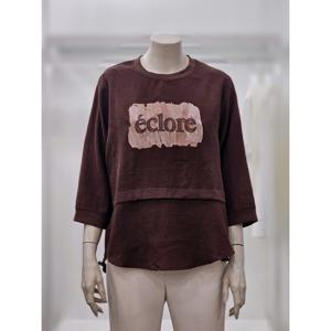 [프렐린]RTP253S71 오버핏 밑단 스트링 7부 티셔츠