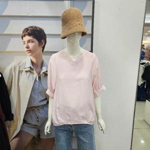 Ab.f.z DP01 백리본V넥루즈핏블라우스 AFZ5ZB48