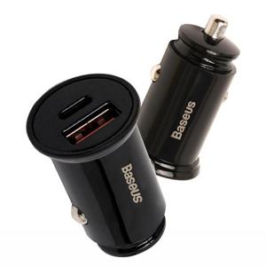 베이스어스 퀄컴 4.0 PD 3.0 PPS 차량용 2포트 고속 충전기 (블랙)