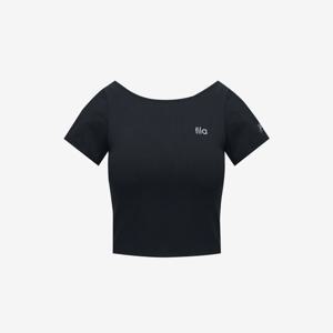 [휠라]냉감 골지 캡내장 크롭 반팔티  FS2ITH2253F_BLK