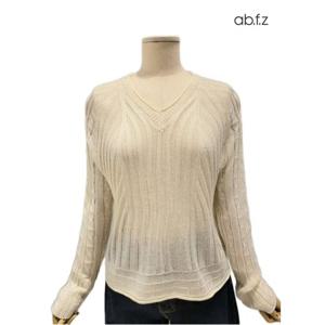 [에이비에프지]V넥 꽈베기 긴팔 니트 APZ4HW39J