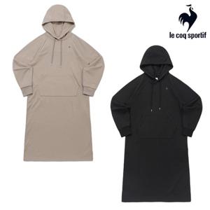 [르꼬끄] 여성 루즈핏 면기모 스판 후드 원피스 QQ422OOPO1