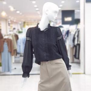 abfz sh06 레이스 소매밴딩 안감 블라우스 SLBNZ4B31J