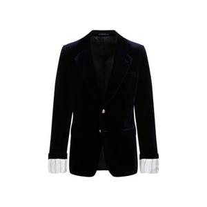 구찌 스트레치 코튼 벨벳 포멀 수트 자켓 753082 ZJV75 4240 BLU