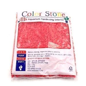 원예용 컬러스톤/색돌/수족관 어항 바닥돌(빨강)