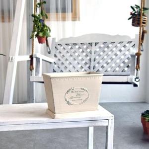 빈티지 플라스틱화분 옆이넓은 직사각 Q26 26x16x20cm