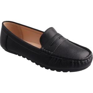 [월드컵]슈넬 여성 착화감 편한 깔끔한가죽 로퍼 블랙