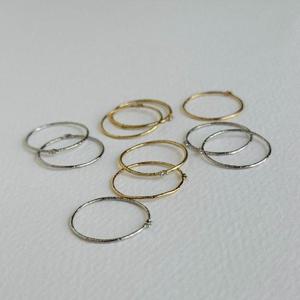 [엠던] 얇은 미니 큐빅 실 반지 심플 마디 애끼링