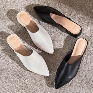 [잇백잇슈] 심플포인티드블로퍼 뾰족코 낮은굽 깔끔