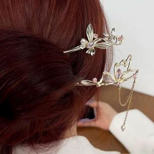 [잇백잇슈] 유니크메탈비녀 올림머리 세련된 예쁜