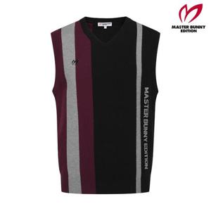 마스터바니  (411D3SV203) 남성 컬러 믹스 라인 니트 베스트