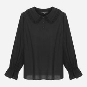 [써스데이아일랜드][KiiiKiii 착용]레이스 믹스 블라우스(T256MBL160W)