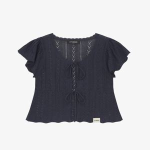 시티브리즈 여성 크로셰 더블 타이 반팔 가디건 BB CTH2CD04 NV